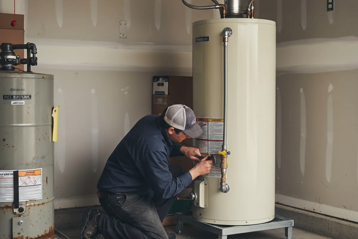 Water heater and shutoff valve replacement in Plantersville